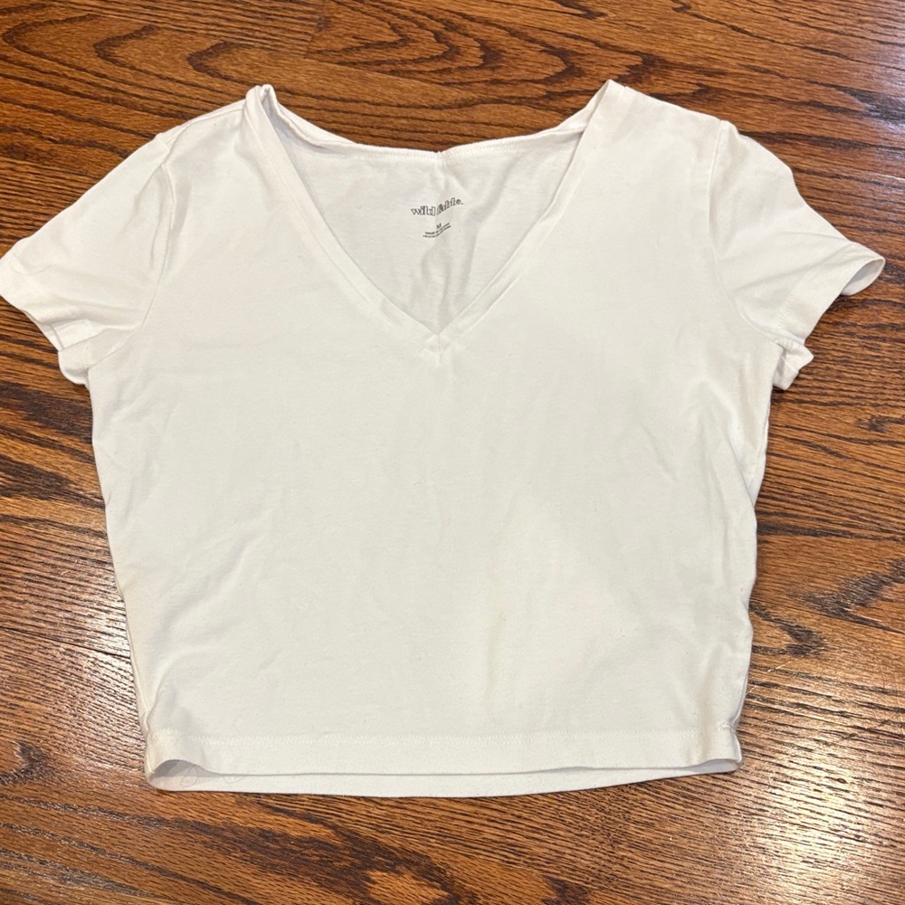 V Neck Cropped Tee